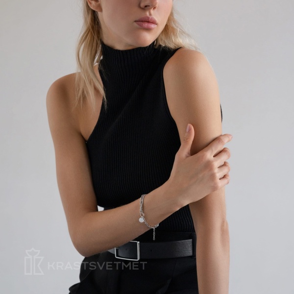 Браслет из серебра с подвеской